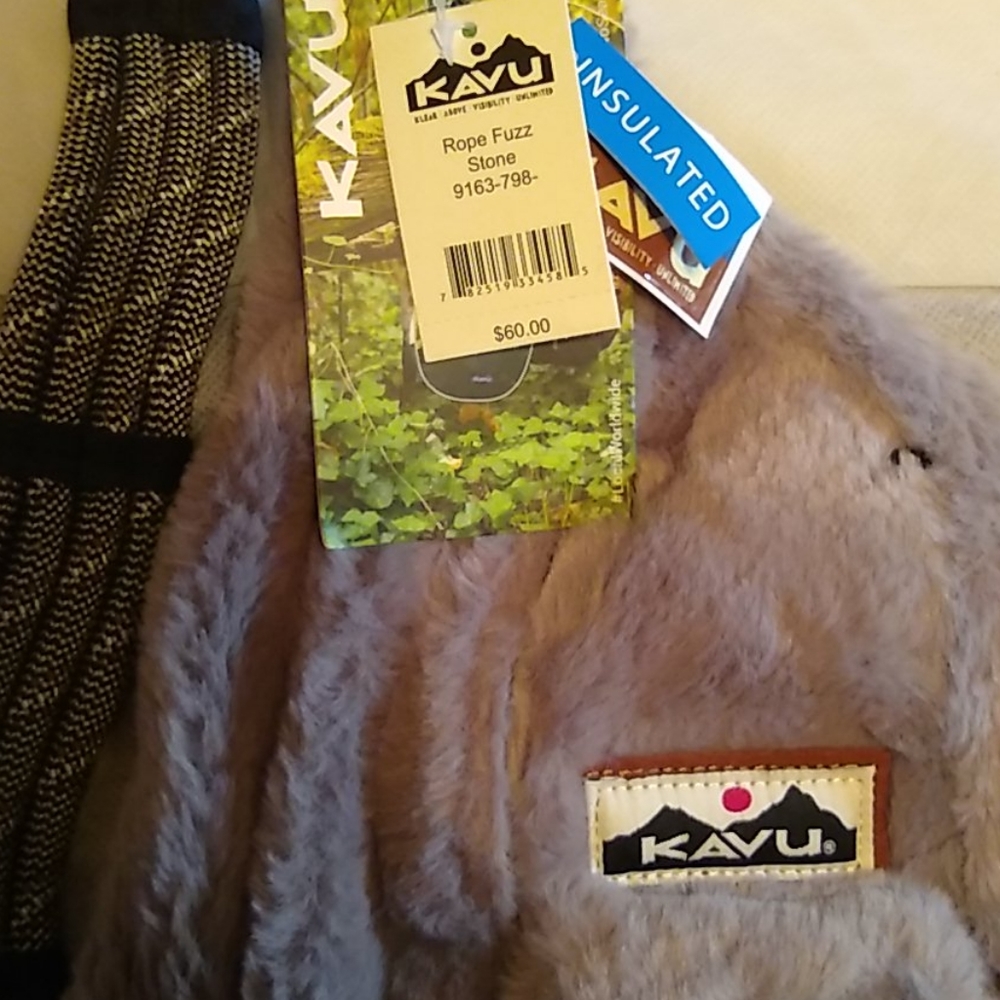 Kavu insulated fuzzy sling rope bag
